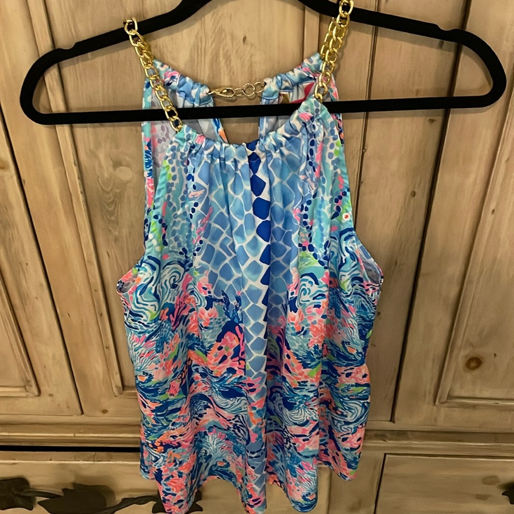 Lilly Pulitzer Women’s silky top sz L